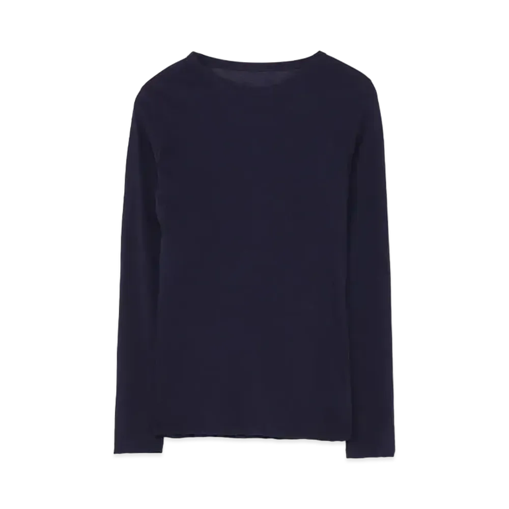 Yohji Yamamoto 80/-COSMORAMA HIGH GAUGE PS RN L-SLV "Navy"