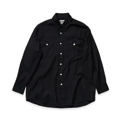 OUR LEGACY Work Shop x Stussy Ranch Shirt "Black High Twist Twill"