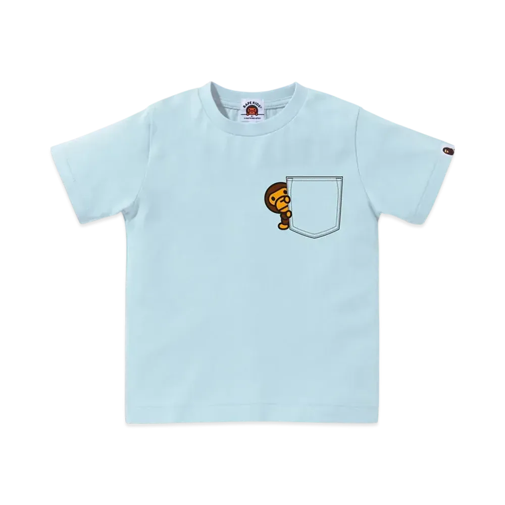 A BATHING APE Milo Fake Pocket Tee "Sax"