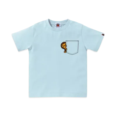 A BATHING APE Milo Fake Pocket Tee "Sax"