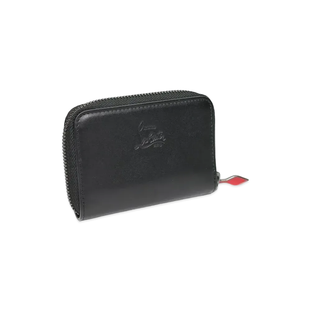Christian Louboutin Zip Leather Coin Case "Black"