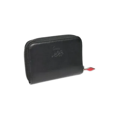 Christian Louboutin Zip Leather Coin Case "Black"