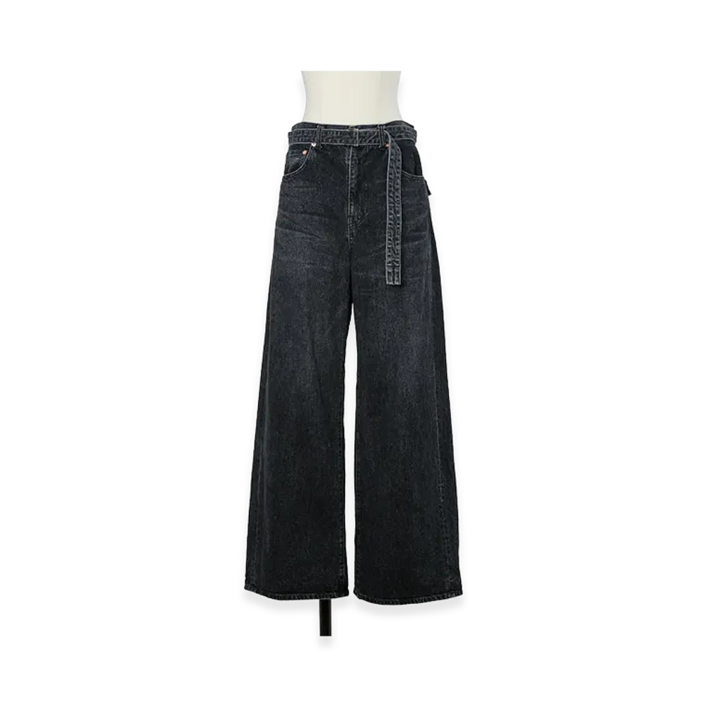 sacai Women's Denim Pants "Black"