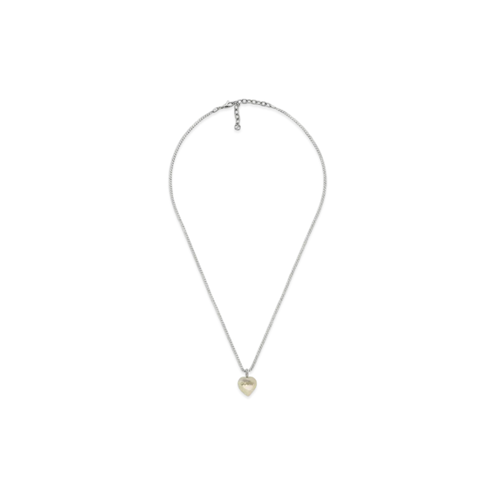 GUCCI Necklace Mother Pearl Pendant "Silver"