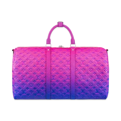 Louis Vuitton Keepall 50 Taurillon Leather "Blue Rose"
