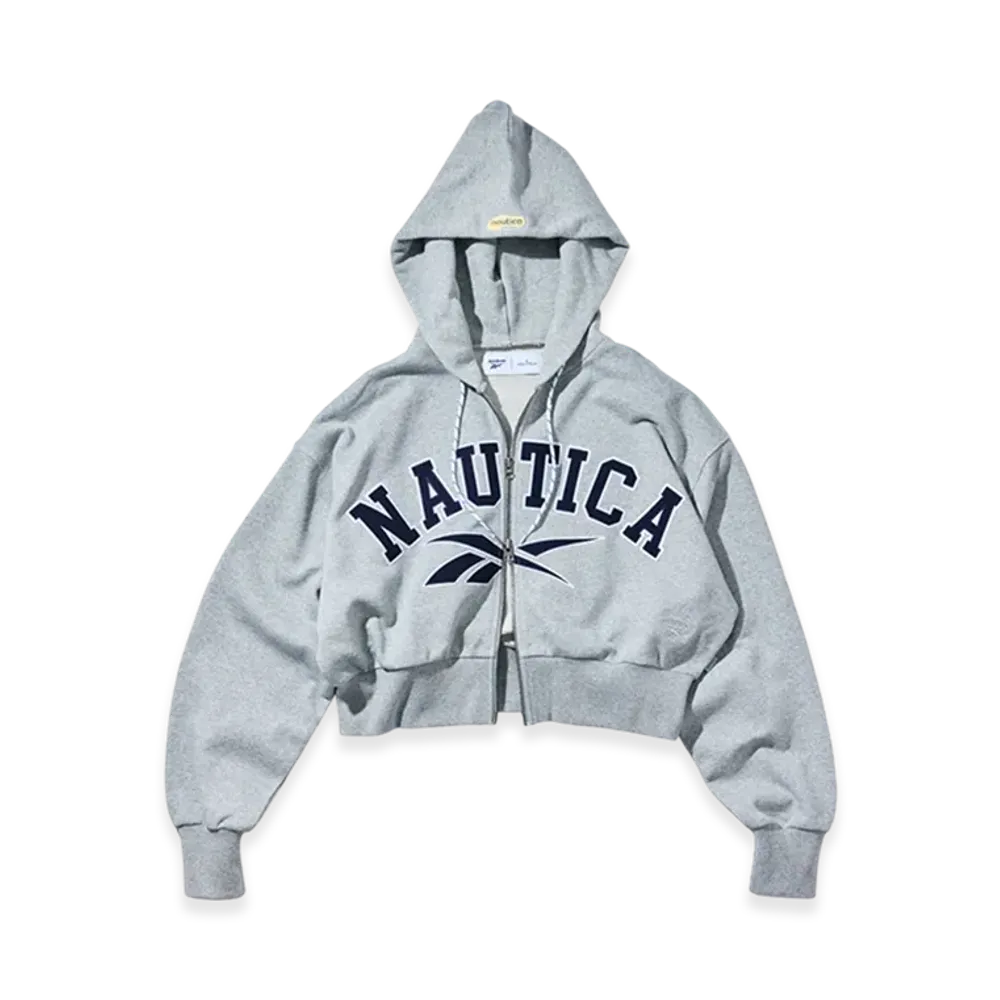 Reebok x NAUTICA Heavy Weight Zip Hoody For Women "Light Gray"