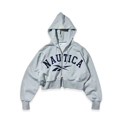 Reebok x NAUTICA Heavy Weight Zip Hoody For Women "Light Gray"