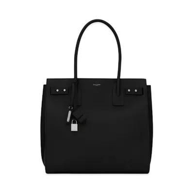 SAINT LAURENT Sac De Jour North/South Tote In Grained Leather "Black"
