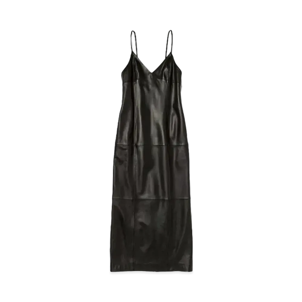 AURALEE Lamb Leather Dress "Black"