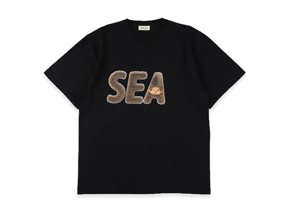 WIND AND SEA x Monchhichi Fur Og Sea Tee "Black"