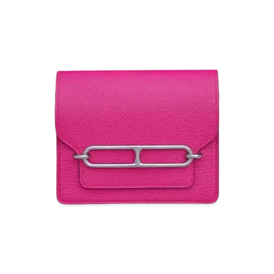 Hermes Wallet Ruri Slim "Rose Shocking"