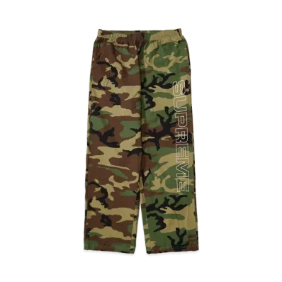 Supreme Spellout Embroidered Ripstop Track Pant "Woodland Camo"