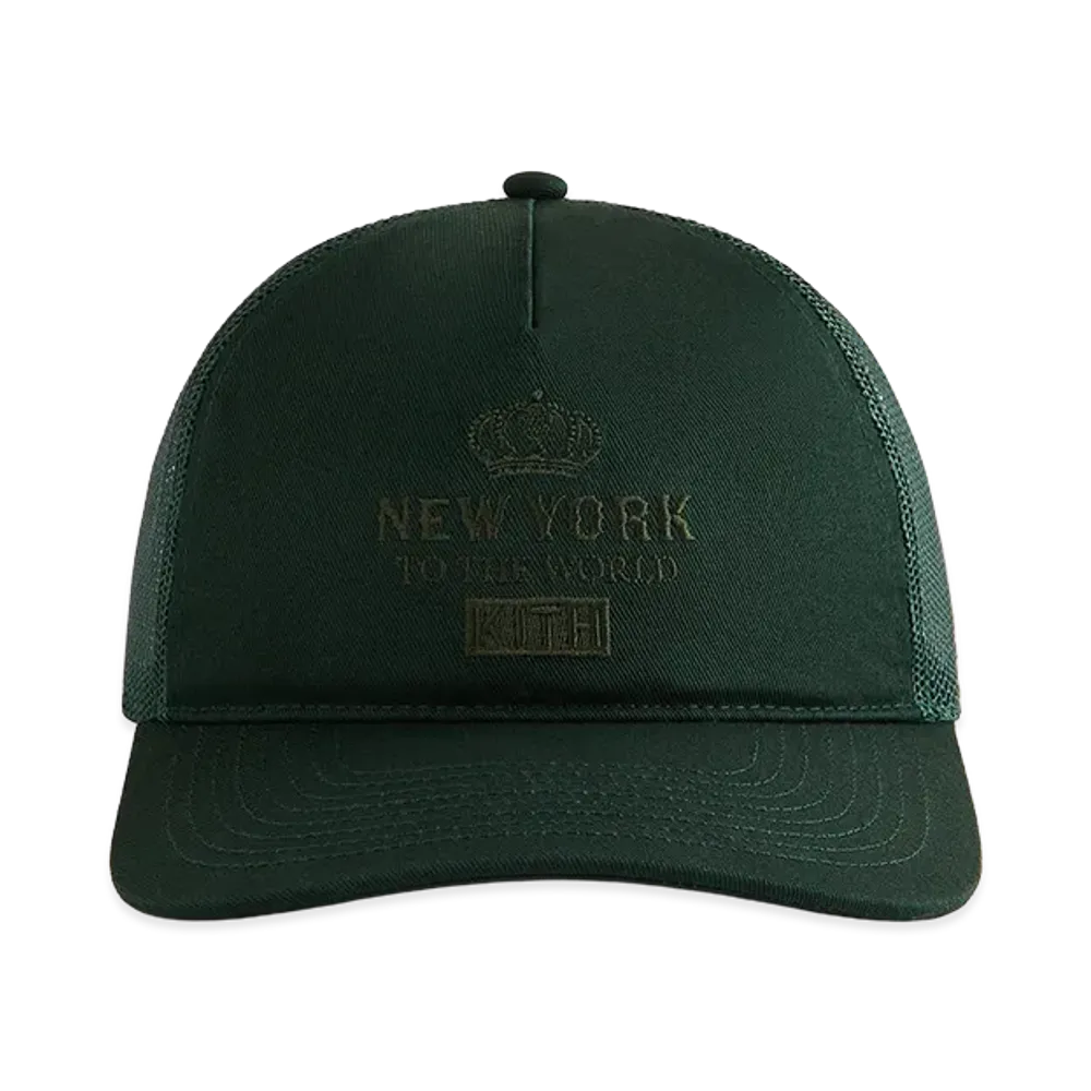 Kith New York To The World Relaxed Twill Nolan Trucker Hat "Stadium"
