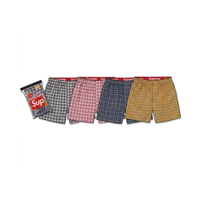 Supreme x Hanes Plaid Boxers (4 Pack) "Multicolor"