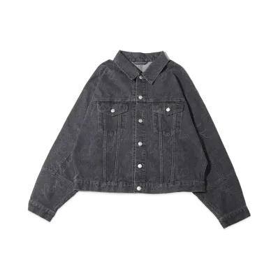 atmos pink x Riehata Monogram Denim Jacket "Black"
