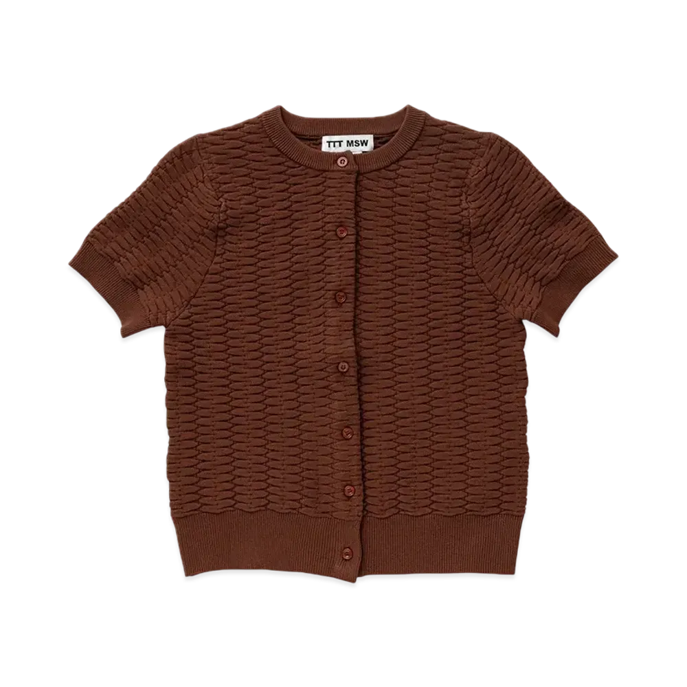 TTT MSW Half sleeve cardigan "Brown"