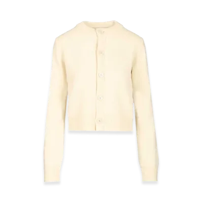 AMI PARIS Women's Crew Neck Cardigan "White"