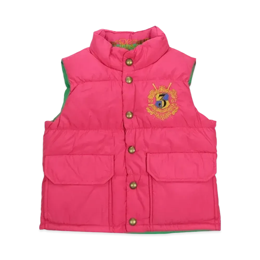 Polo Ralph Lauren Kids Reversible Down Vest "Hot Pink"