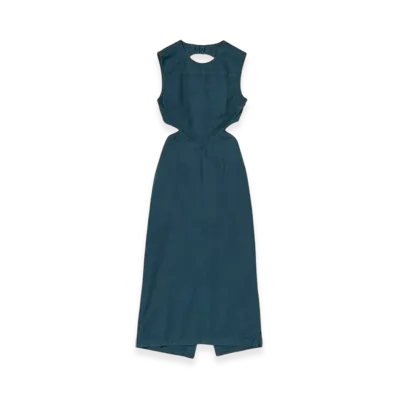 AURALEE Product Dyed Finx Gabardine Dress "Dyed Navy"