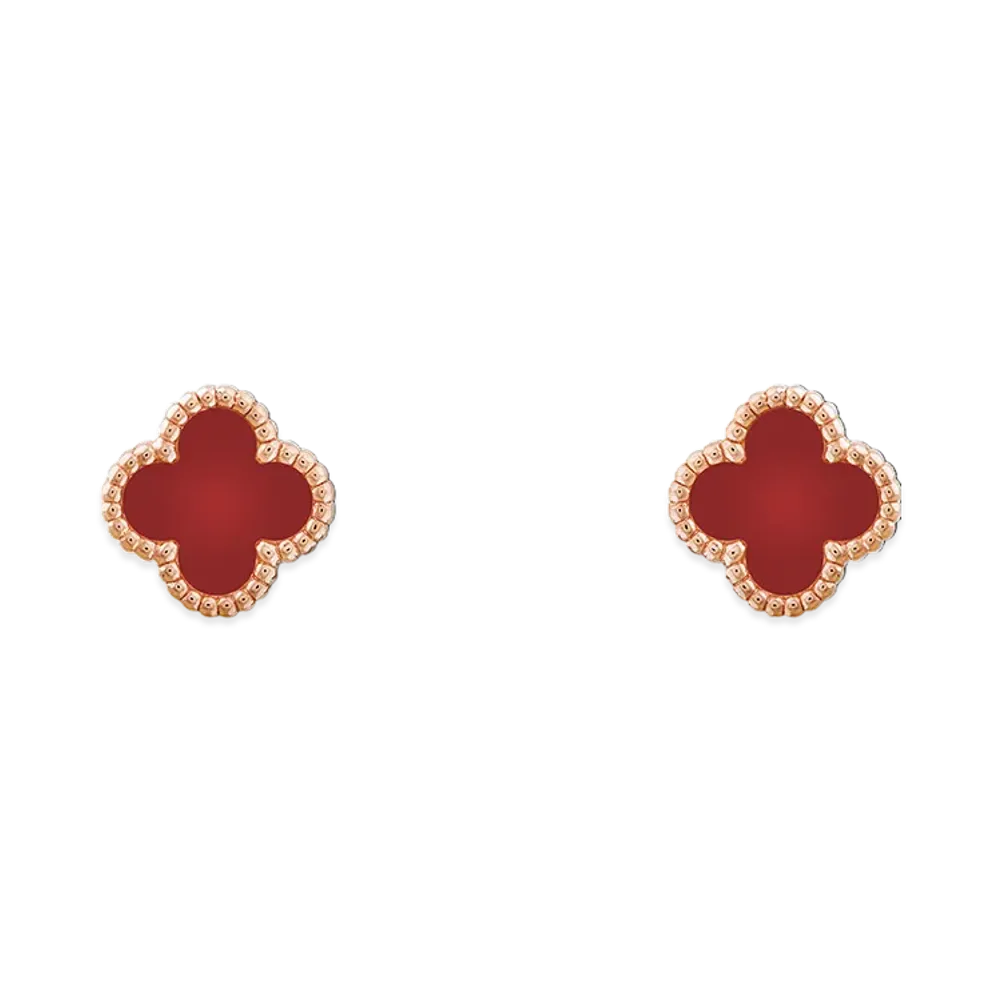 Van Cleef & Arpels Sweet Alhambra earrings "18K Rose gold/Carnelian"
