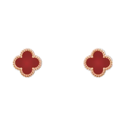 Van Cleef & Arpels Sweet Alhambra earrings "18K Rose gold/Carnelian"