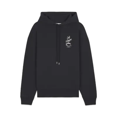Maison Kitsune Cafe Fox Coffee Cup Hoodie "Black"