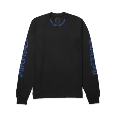 Chrome Hearts Neck Logo Pocket L/S Tee "Black/Blue"