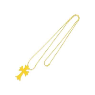 Chrome Hearts Rubber Small CH Cross Silicon Necklace "Yellow"