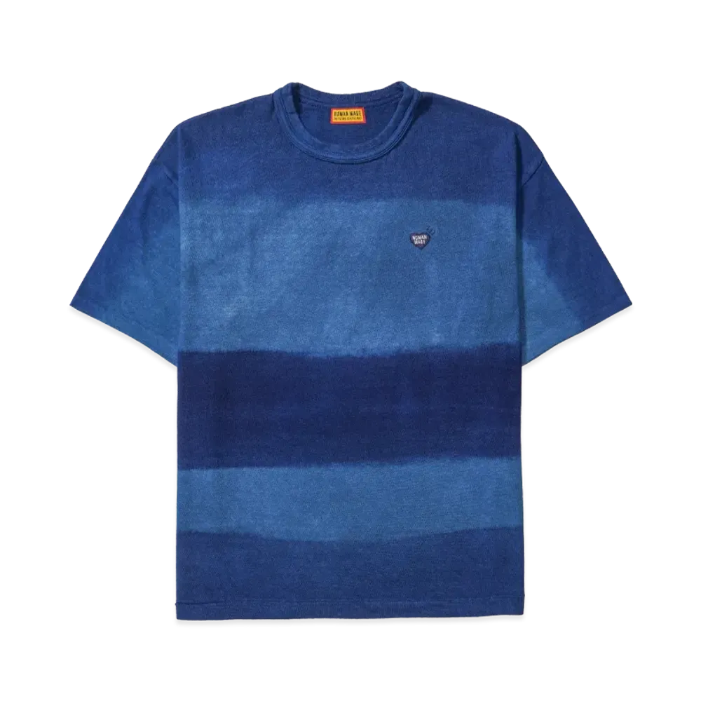 HUMAN MADE Indigo Dyed Striped T-Shirt "Indigo"
