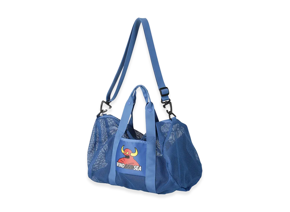 WIND AND SEA x Toy Machine Mesh Drum Bag "Blue"