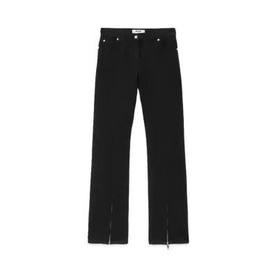 MSGM Denim Pants With Zipper "Black"