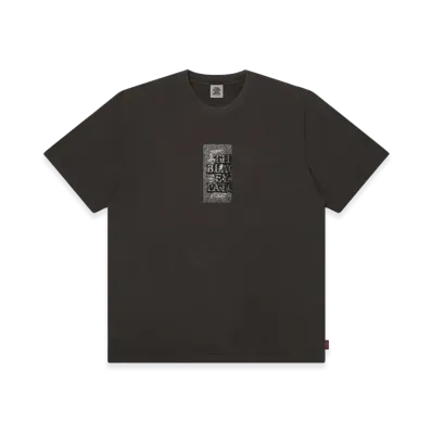 BlackEyePatch Rhinestone Grayscale HWC Label Tee "Pigment Charcoal"