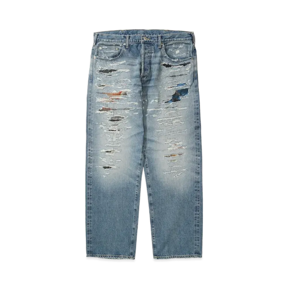 Supreme x MM6 Maison Margiela Distressed Loose Fit Selvedge Jean "Indigo"