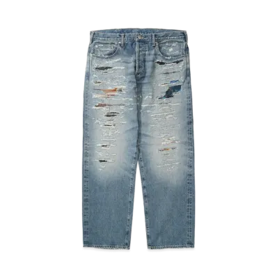 Supreme x MM6 Maison Margiela Distressed Loose Fit Selvedge Jean "Indigo"