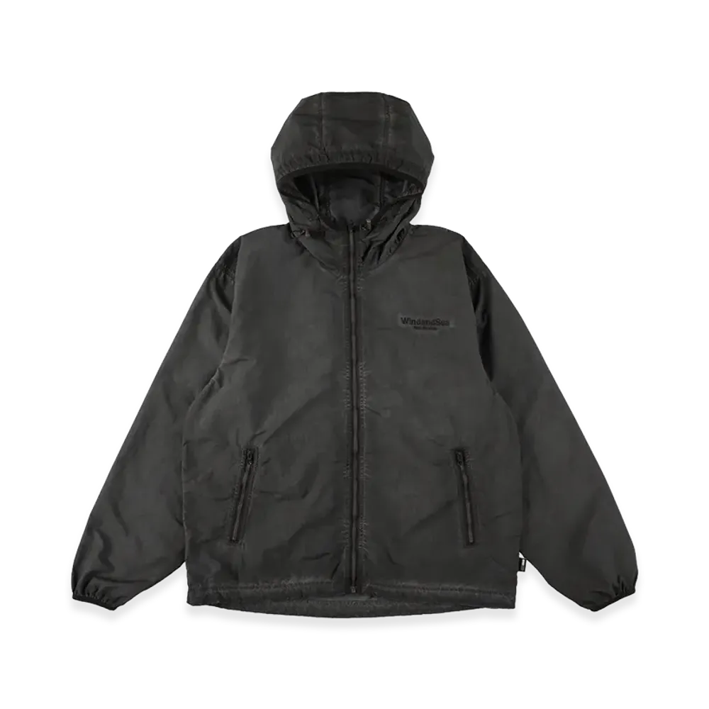 WIND AND SEA Garment Dyed Nylon Rip Jacket "Black"