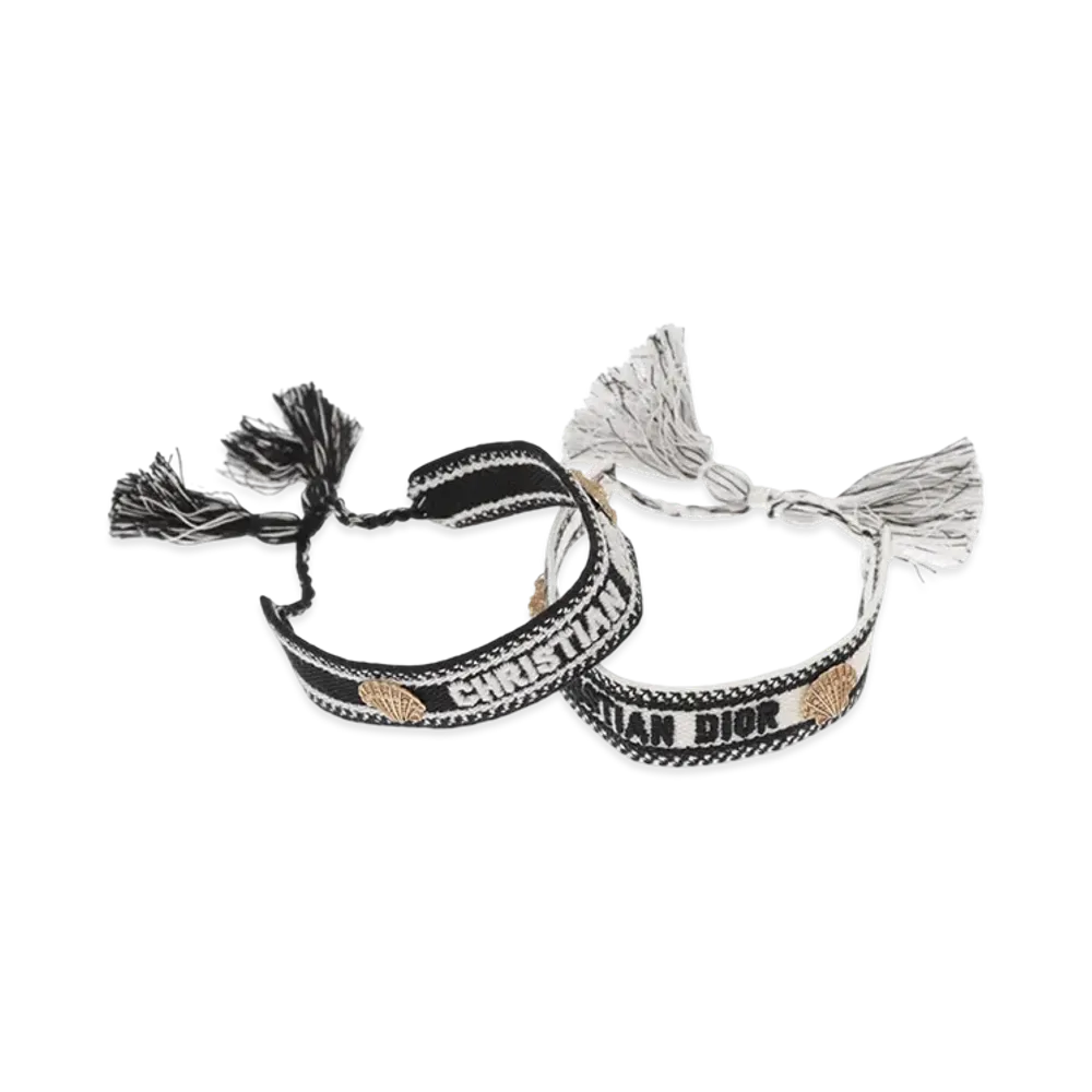 Dior Bracelet Bangle Signature Set "Black/White"