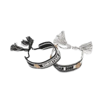 Dior Bracelet Bangle Signature Set "Black/White"