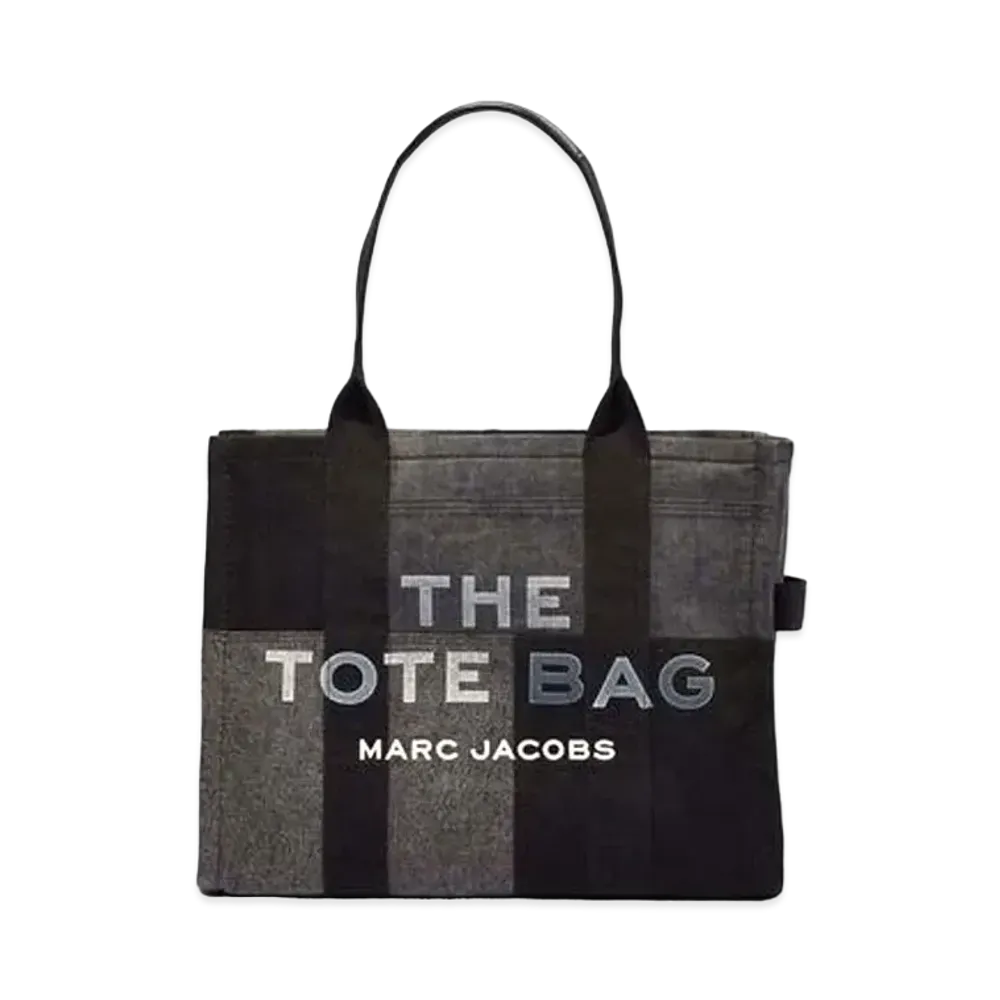 Marc Jacobs The Denim Large Tote Bag "Black Denim"