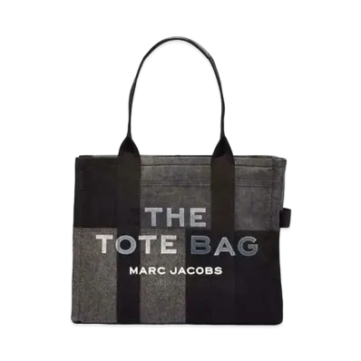 Marc Jacobs The Denim Large Tote Bag "Black Denim"