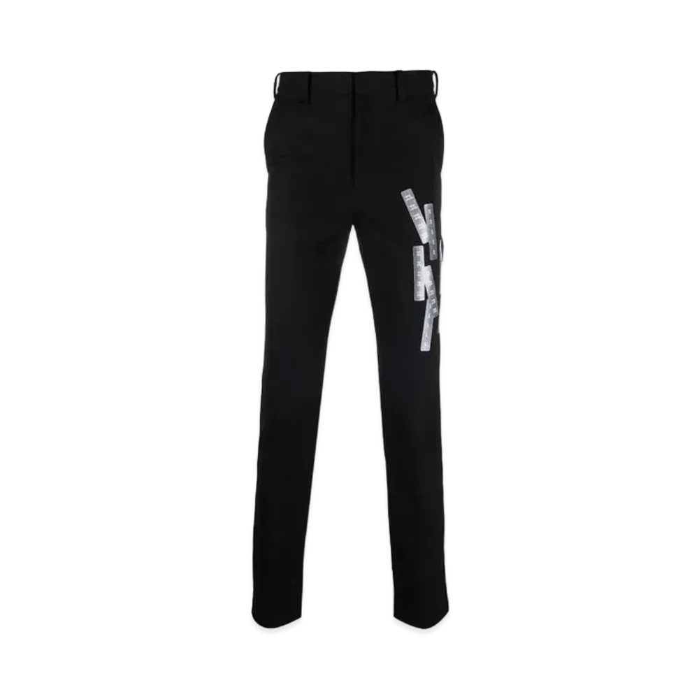 doublet Print Straight Pants "Black"