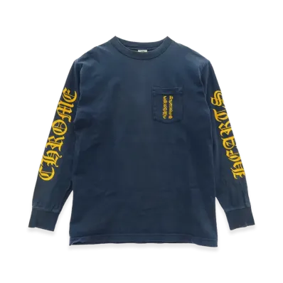 Chrome Hearts Old Scroll Label Sleeve Logo L/S T-Shirt "Navy"