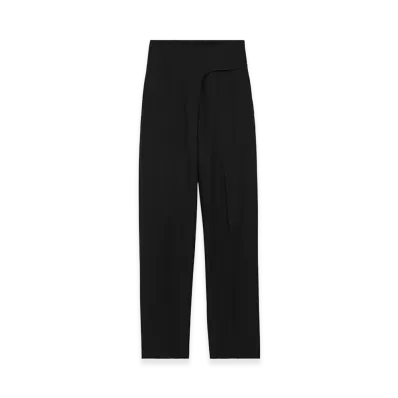 AMI PARIS New Wool Wrapped Belted Trousers "Black"