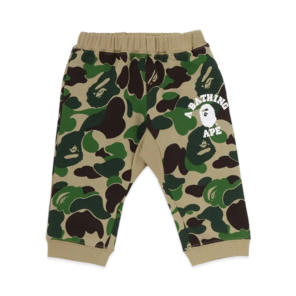 A BATHING APE Kids ABC Camo College Baby Pants "Green"