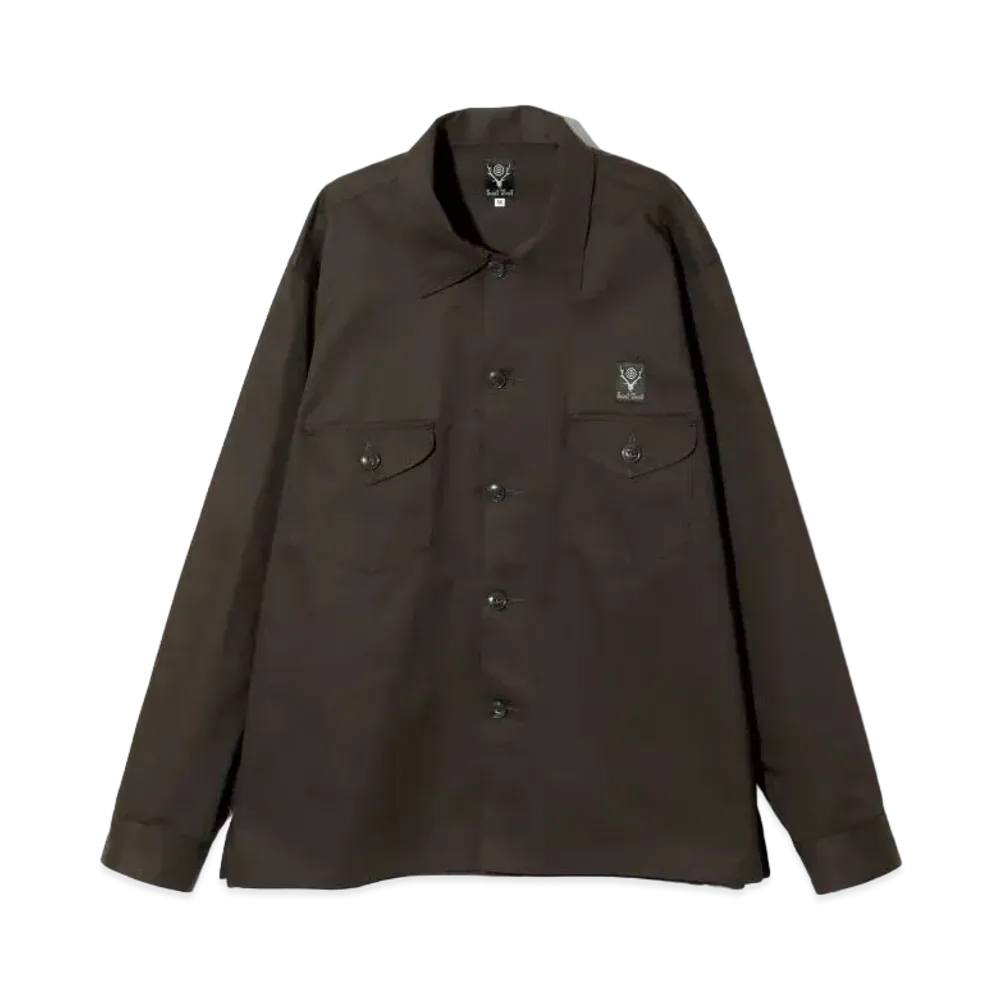SOUTH2 WEST8 Smokey Shirt "Dark Brown"