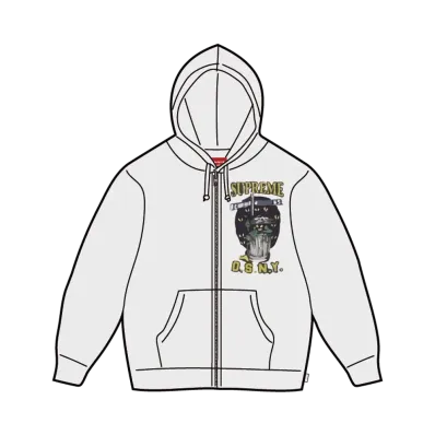 Supreme x DSNY Zip Up Hooded Sweatshirt "Ash Grey"