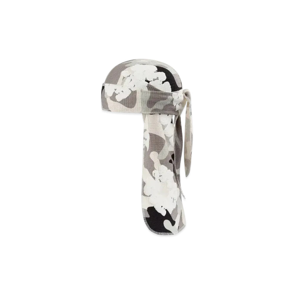 DENIM TEARS White Camo Cotton Wreath Durag "Snow Camo"