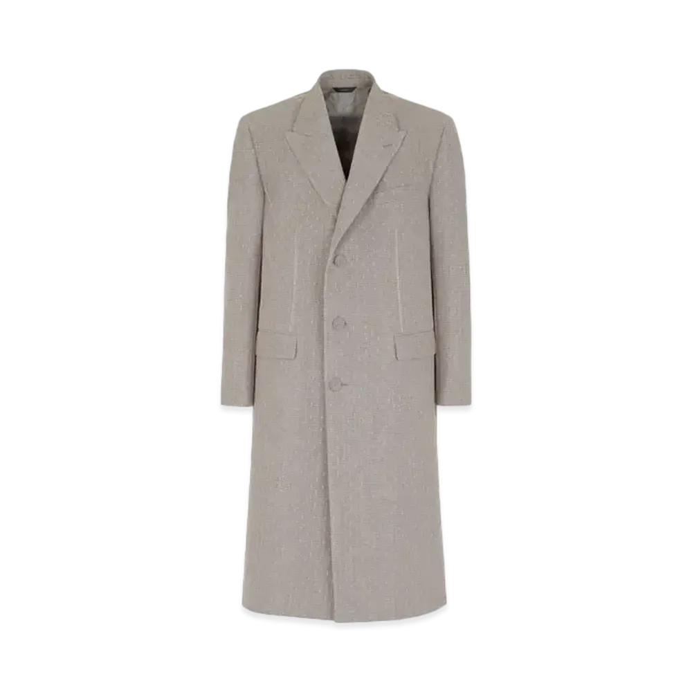 FENDI Dove Gray Wool Coat "Beige"
