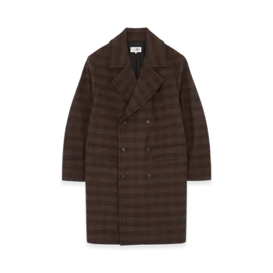 MM6 Maison Margiela Women's Check Coat "Brown/Black"