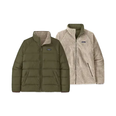 Patagonia Reversible Silent Down Jacket "Basian Green"