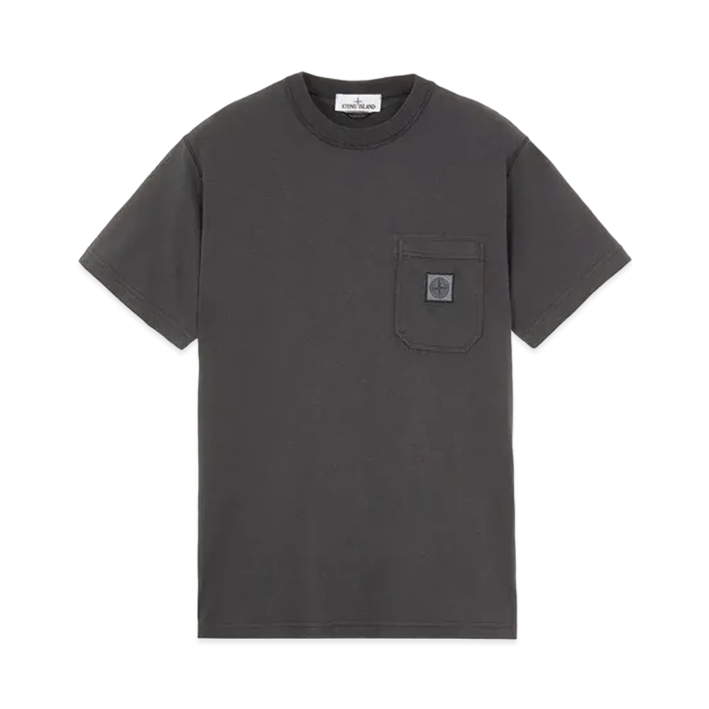 Stone Island 21942 COTTON JERSEY 'FISSATO' EFFECT_SLIM FIT "Steel Grey"